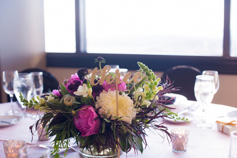 Classic Pink & Plum Seattle Wedding via TheELD.com