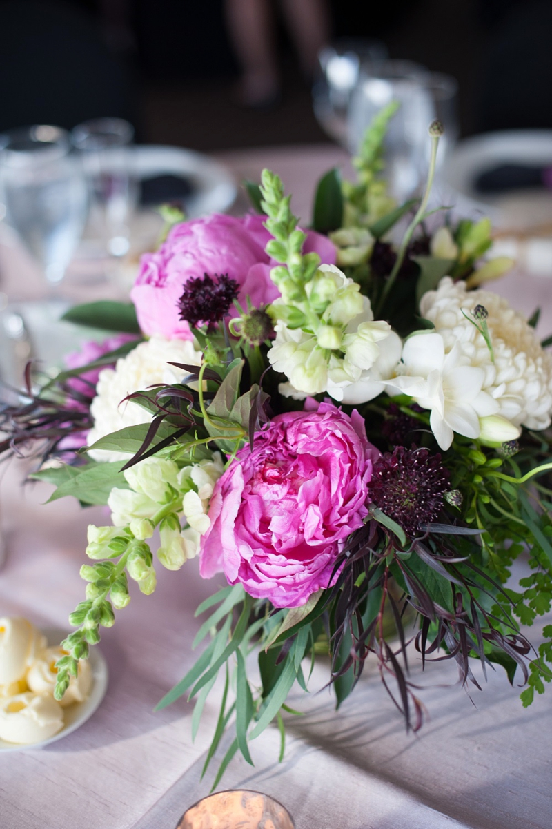 Classic Pink & Plum Seattle Wedding via TheELD.com