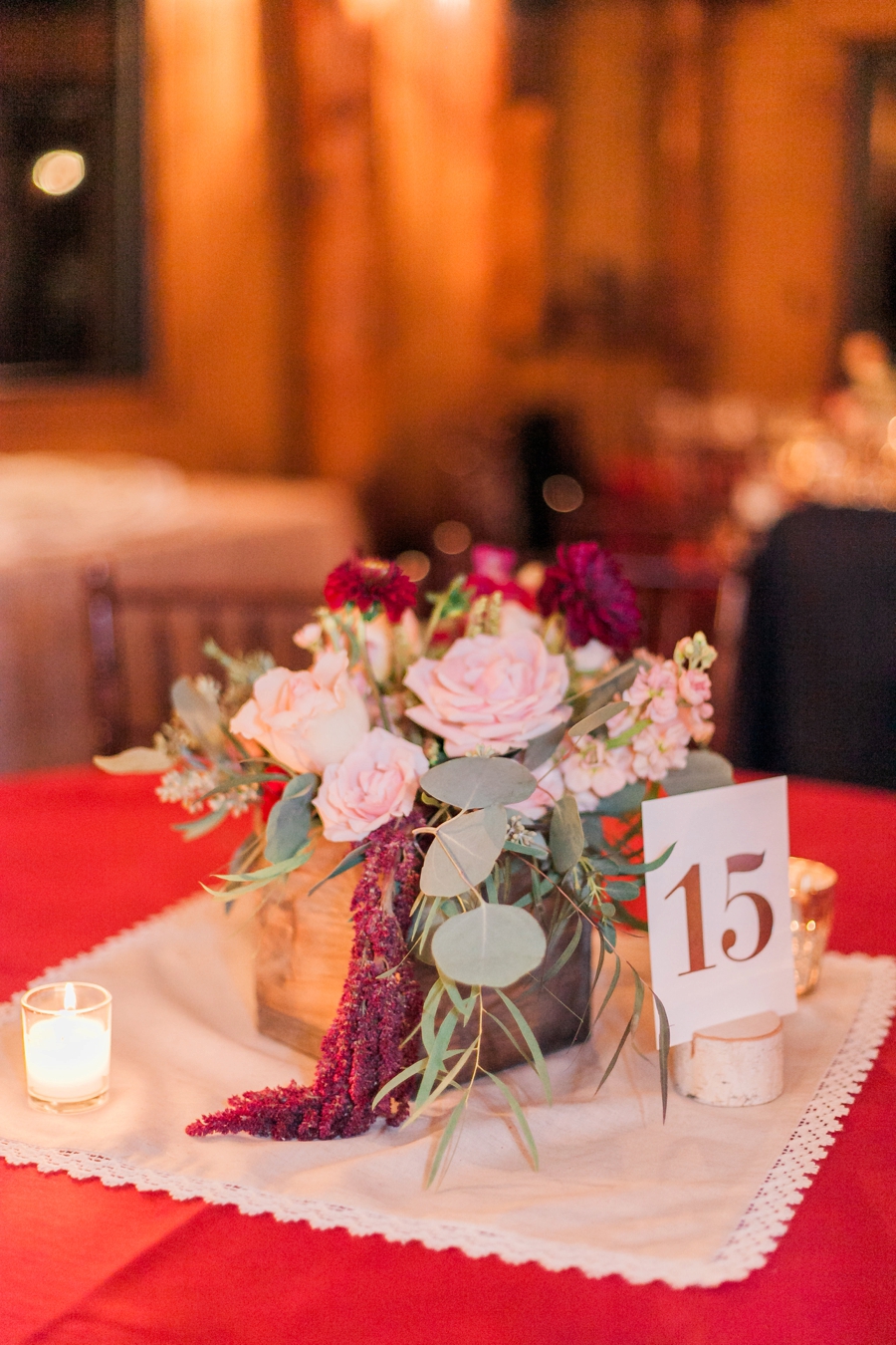 A Blush and Red Colorado Wedding via TheELD.com