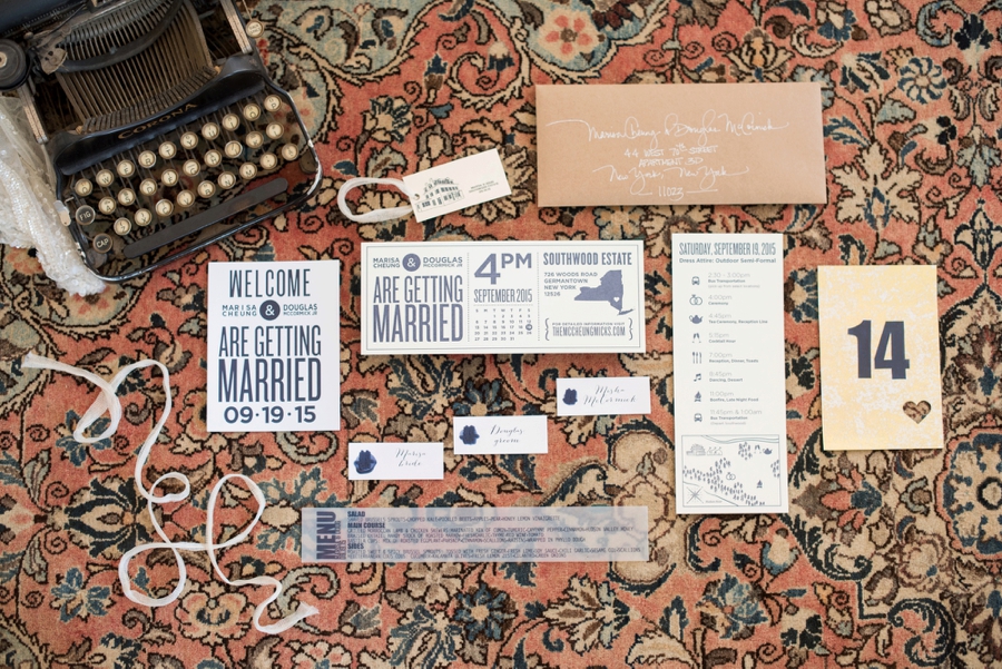 An Eclectic Navy & Orange New York Wedding via TheELD.com