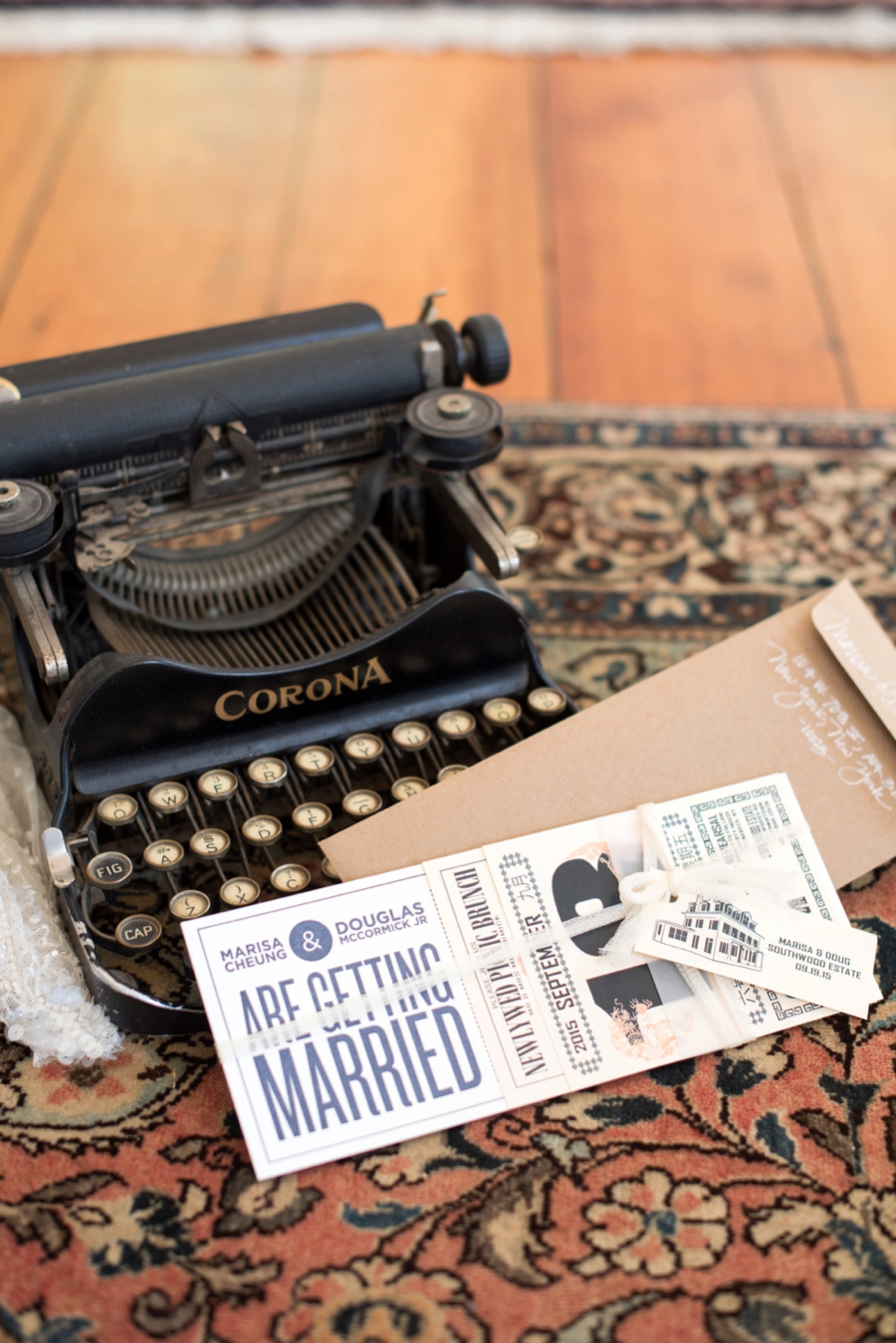 An Eclectic Navy & Orange New York Wedding via TheELD.com