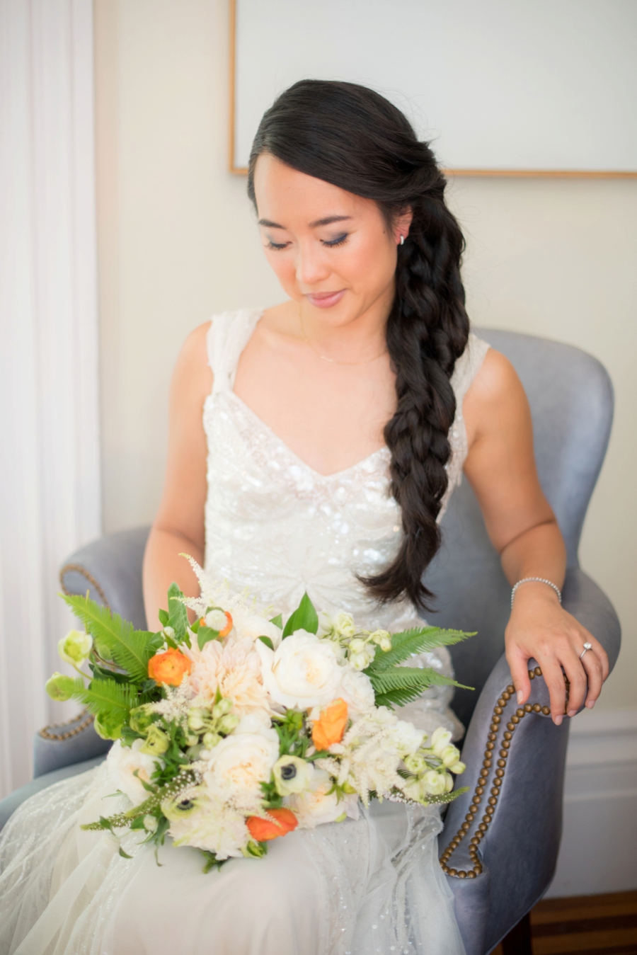 An Eclectic Navy & Orange New York Wedding via TheELD.com