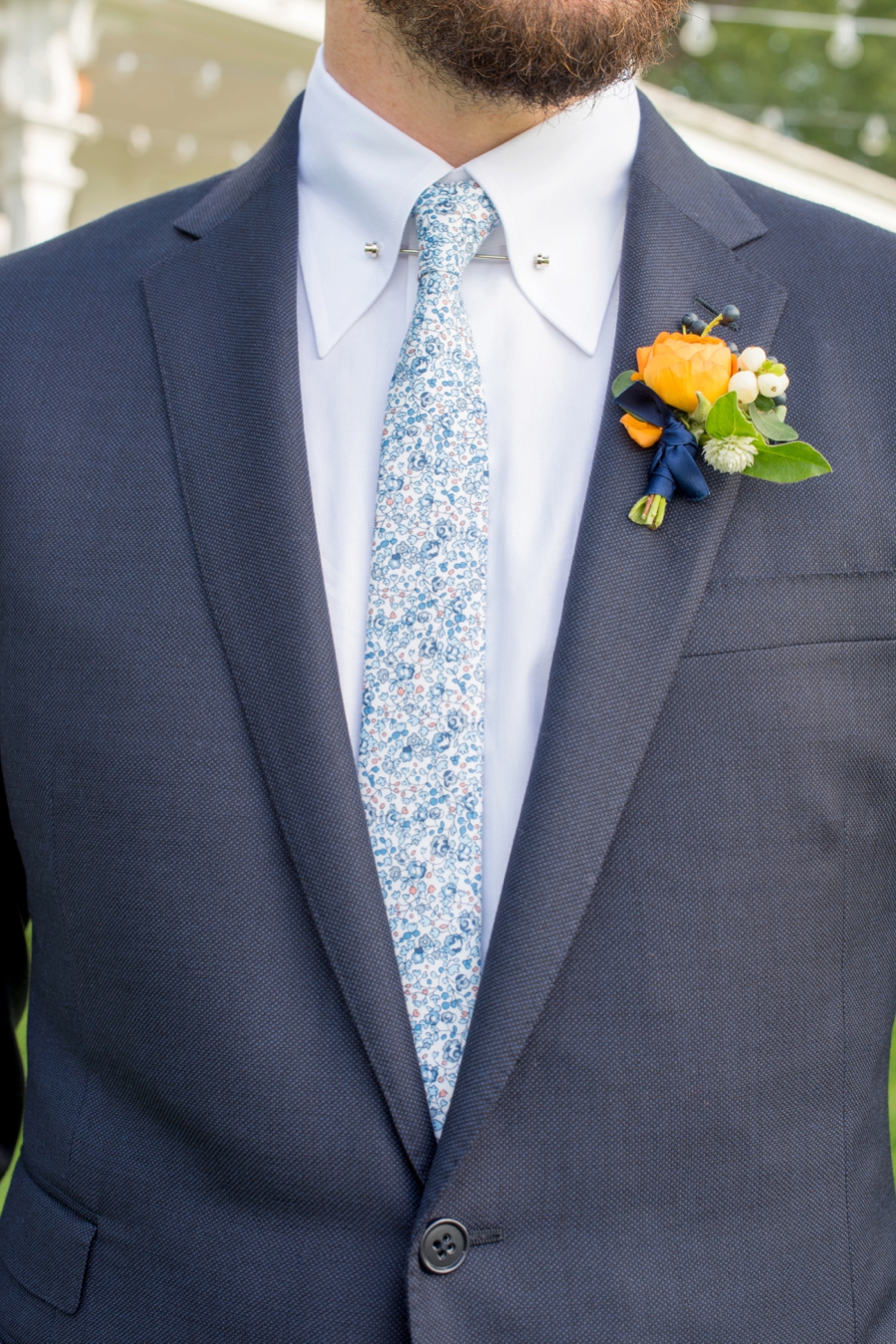 An Eclectic Navy & Orange New York Wedding via TheELD.com