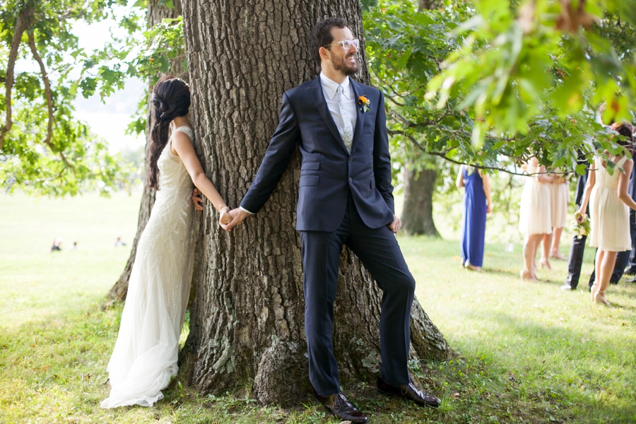 An Eclectic Navy & Orange New York Wedding via TheELD.com