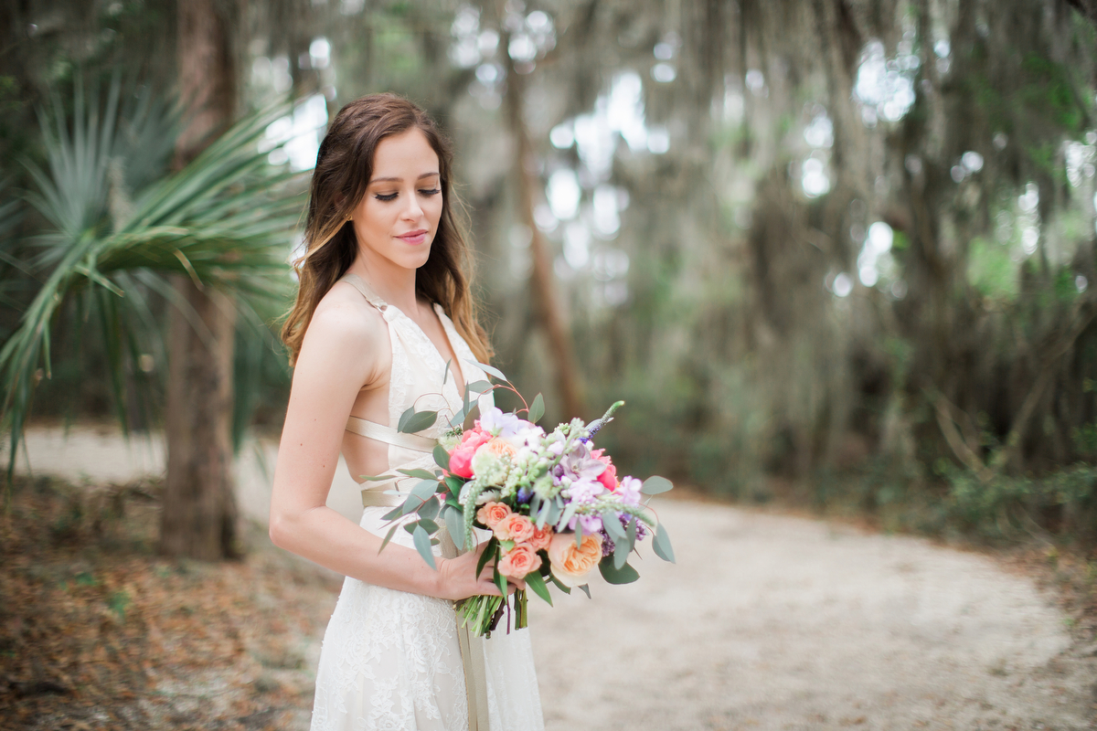 Colorful Rustic Boho Amelia Island Wedding via TheELD.com