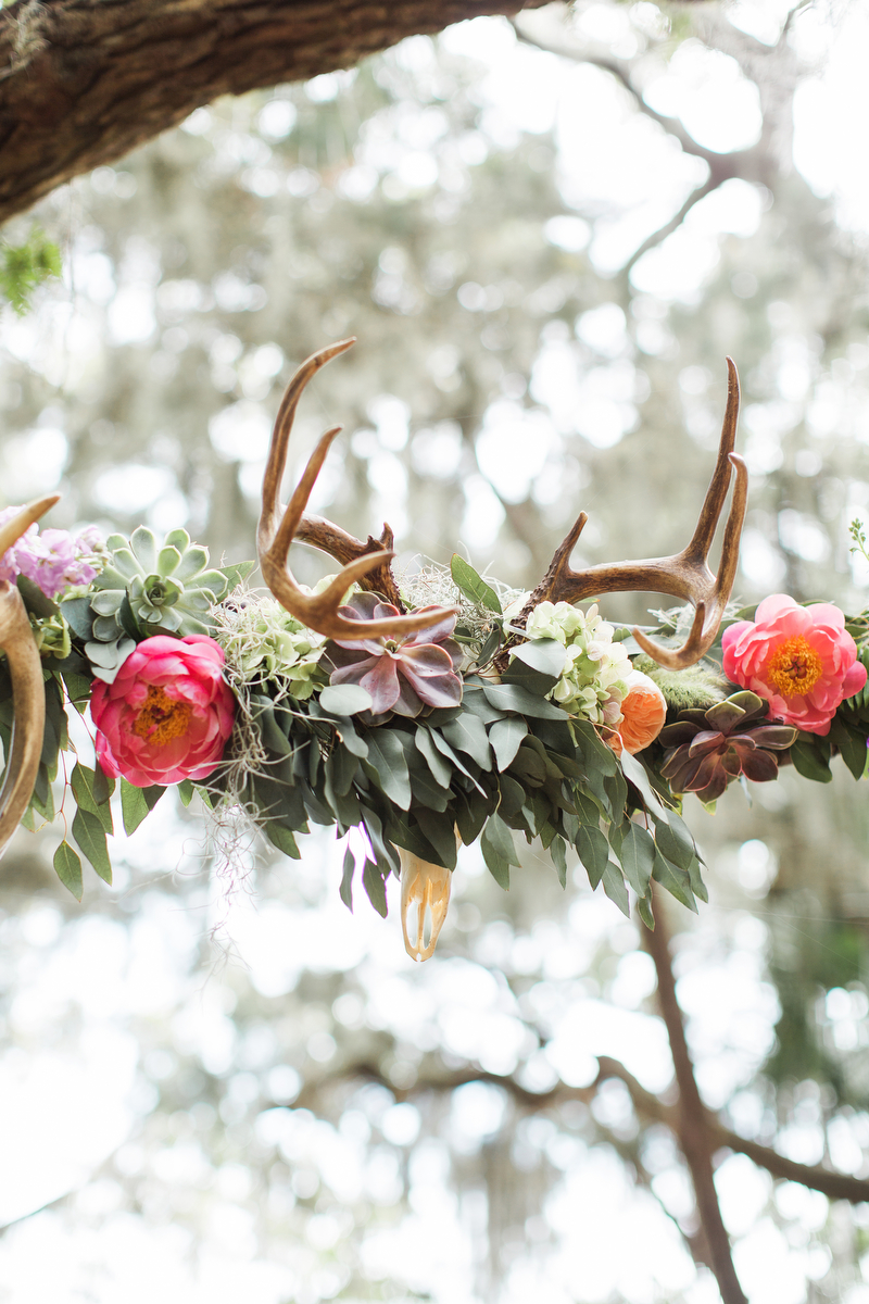 Colorful Rustic Boho Amelia Island Wedding via TheELD.com