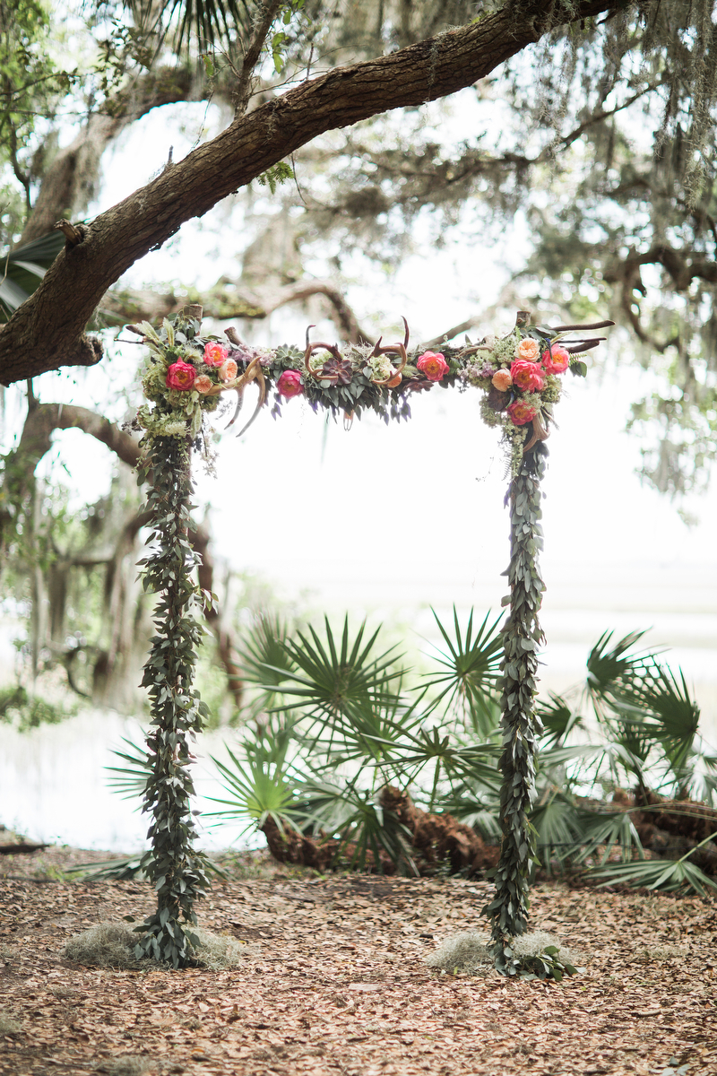 Colorful Rustic Boho Amelia Island Wedding via TheELD.com