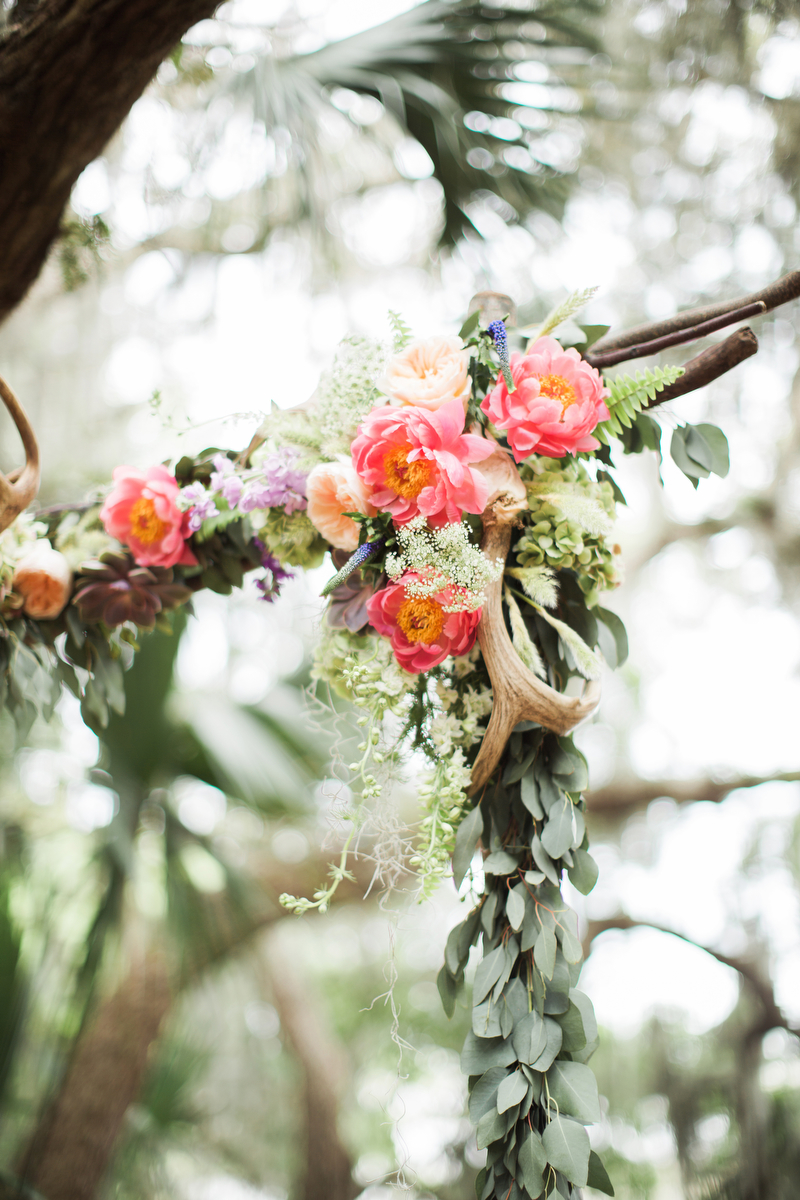 Colorful Rustic Boho Amelia Island Wedding via TheELD.com