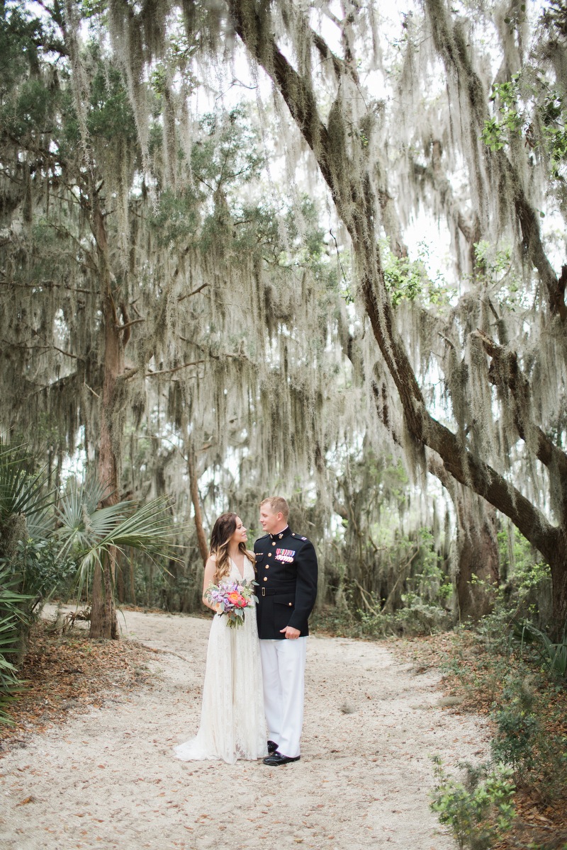 Colorful Rustic Boho Amelia Island Wedding via TheELD.com