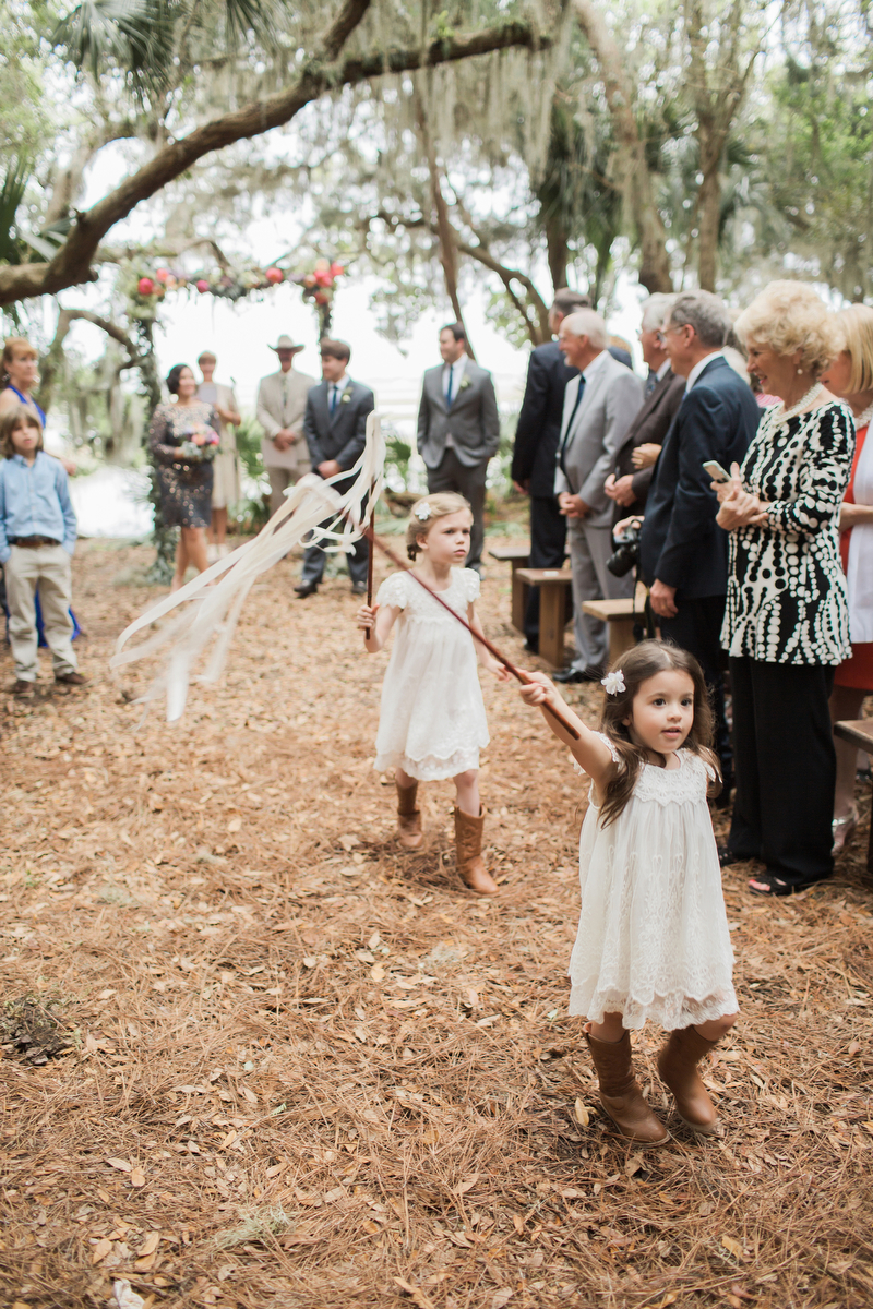 Colorful Rustic Boho Amelia Island Wedding via TheELD.com