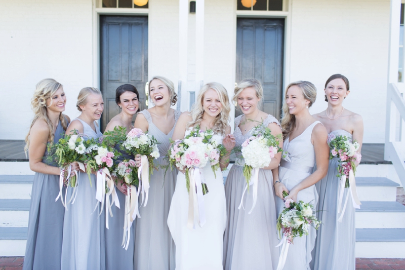 Pink & Gray Outer Banks Destination Wedding via TheELD.com