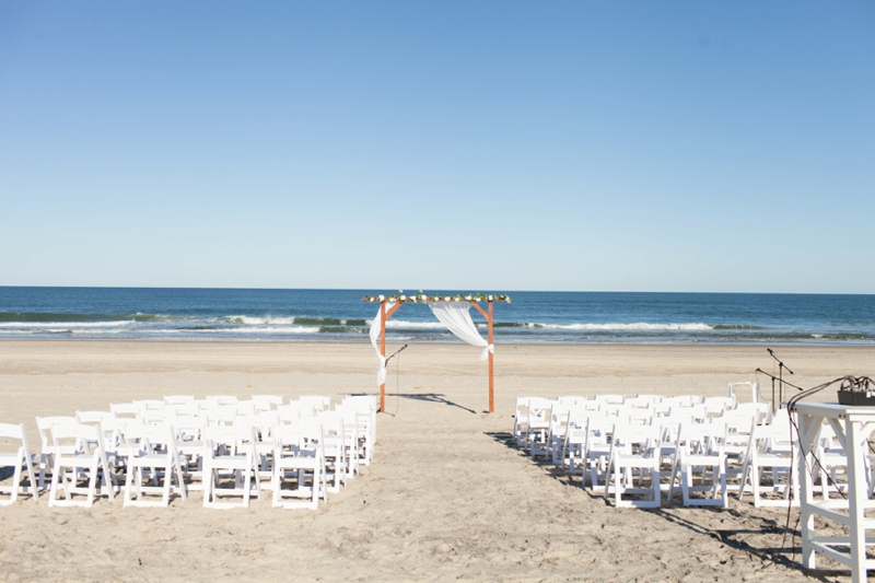 Pink & Gray Outer Banks Destination Wedding via TheELD.com