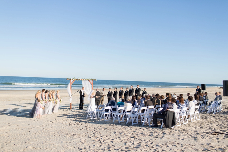 Pink & Gray Outer Banks Destination Wedding via TheELD.com