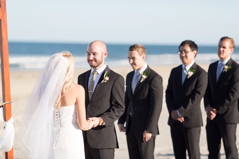 Pink & Gray Outer Banks Destination Wedding via TheELD.com