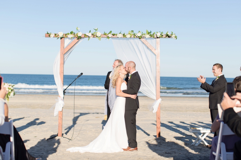 Pink & Gray Outer Banks Destination Wedding via TheELD.com