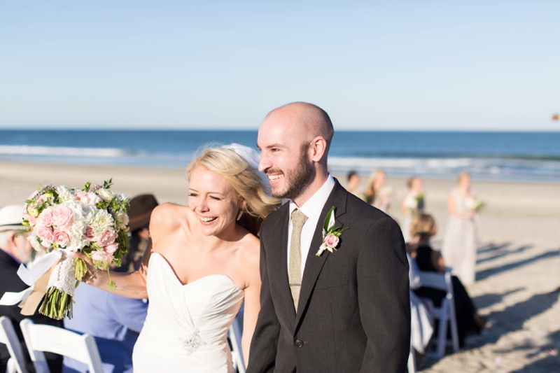 Pink & Gray Outer Banks Destination Wedding via TheELD.com