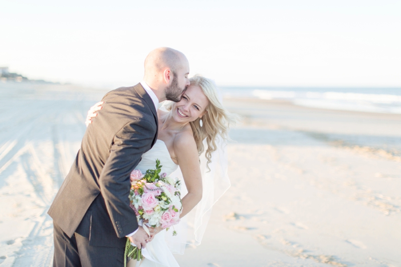 Pink & Gray Outer Banks Destination Wedding via TheELD.com