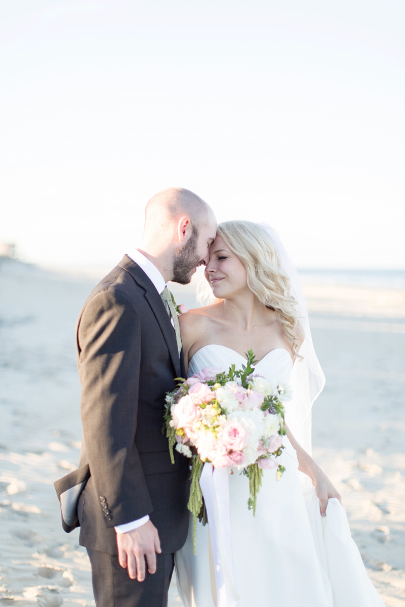 Pink & Gray Outer Banks Destination Wedding via TheELD.com