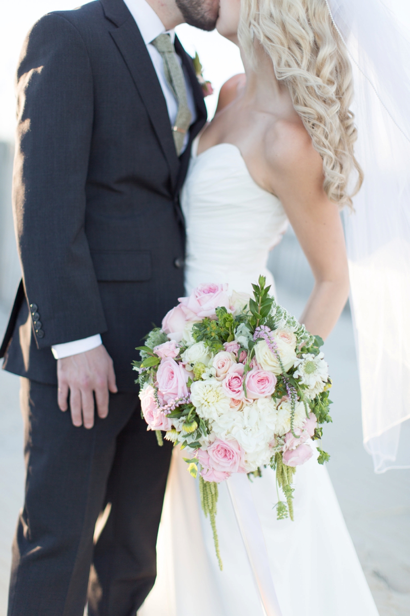 Pink & Gray Outer Banks Destination Wedding via TheELD.com