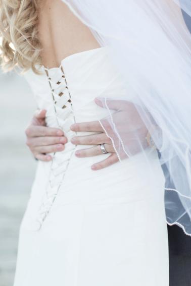 Pink & Gray Outer Banks Destination Wedding via TheELD.com