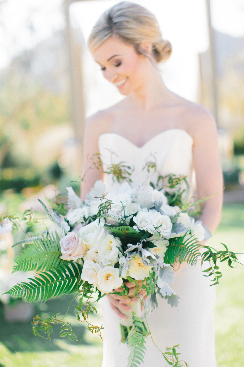 Modern Romantic Green & White Wedding Ideas via TheELD.com