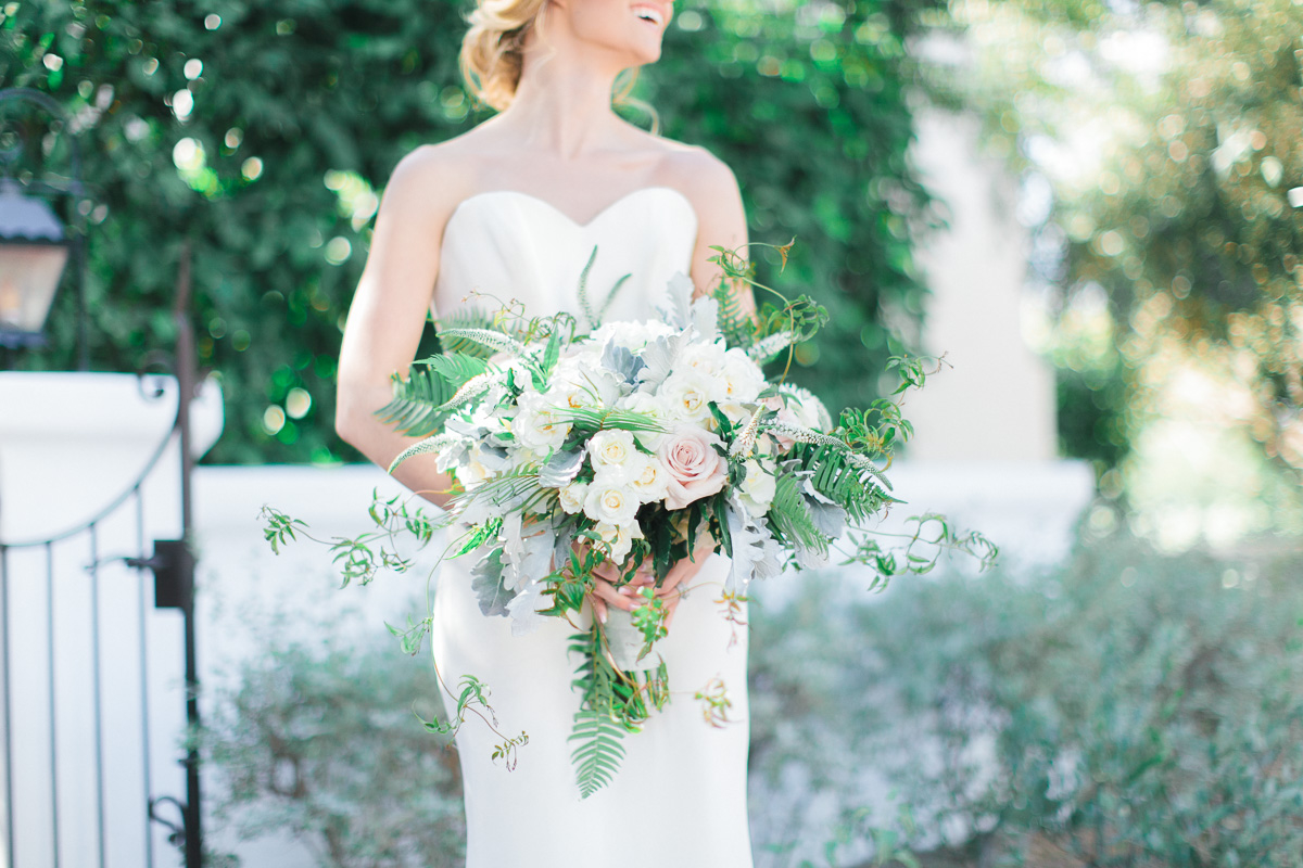 Modern Romantic Green & White Wedding Ideas via TheELD.com