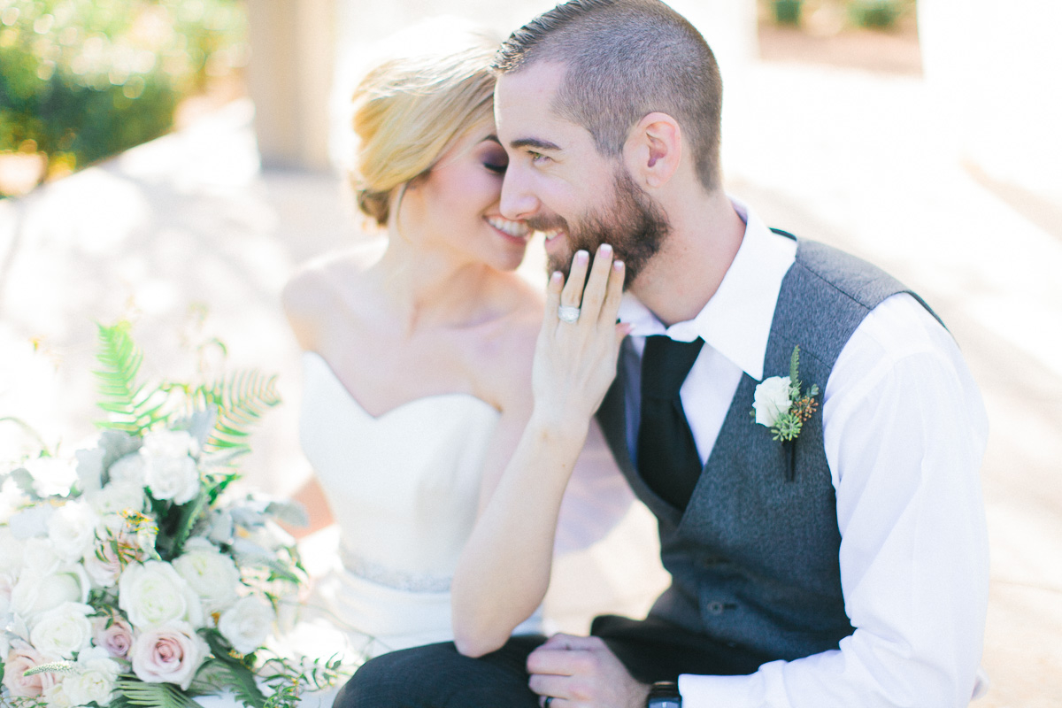 Modern Romantic Green & White Wedding Ideas via TheELD.com