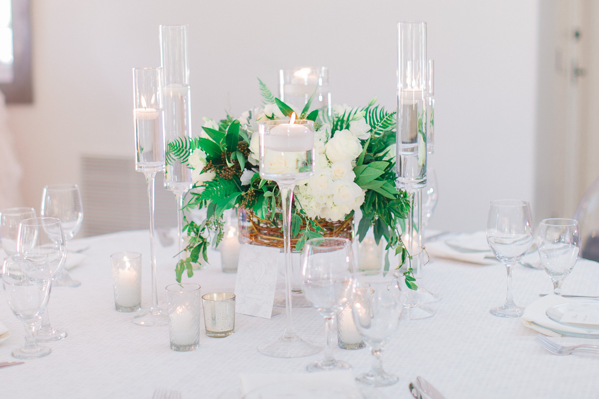 Modern Romantic Green & White Wedding Ideas via TheELD.com