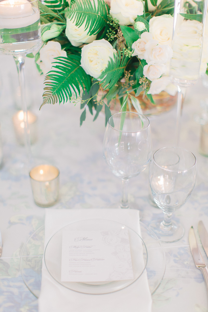 Modern Romantic Green & White Wedding Ideas via TheELD.com