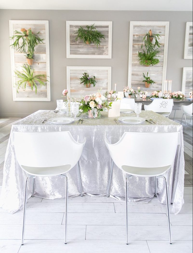 Modern Blush, Blue & Rose Gold Wedding Inspiration via TheELD.com