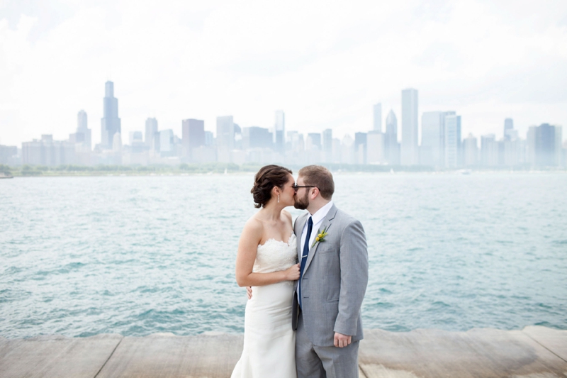 Cheery Yellow and Navy Chicago Wedding via TheELD.com