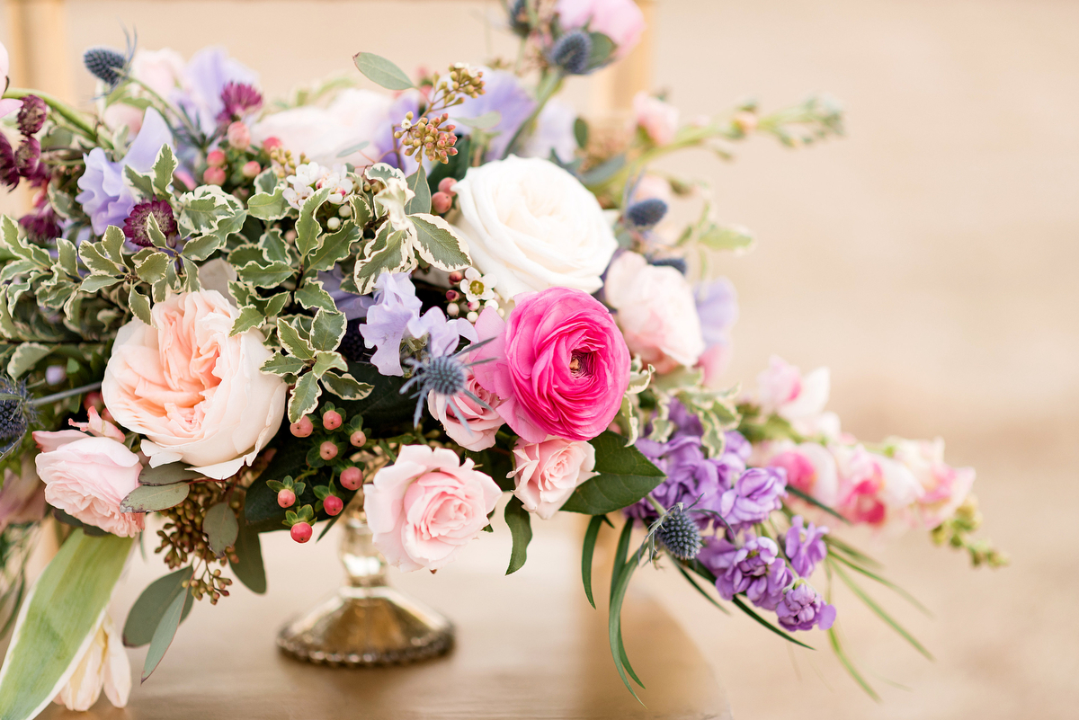 Pink & Purple Southern Glam Wedding Ideas via TheELD.com