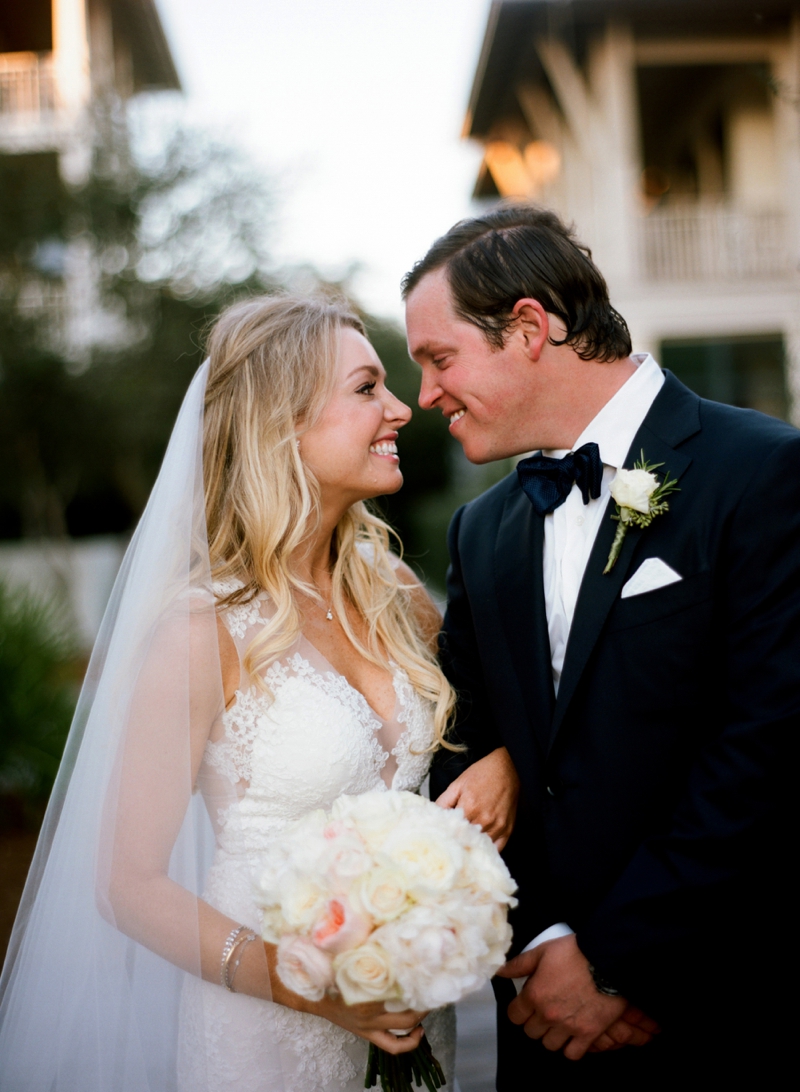 Elegant Navy & Gold Rosemary Beach Wedding via TheELD.com