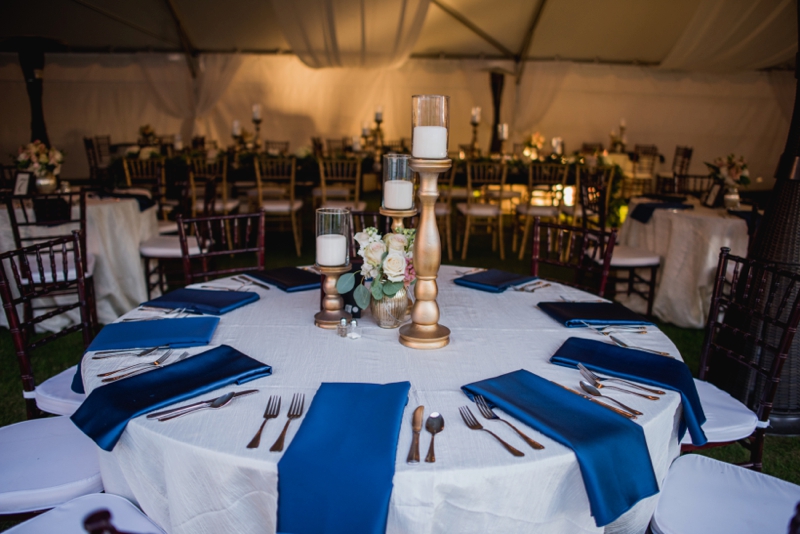 Elegant Navy & Gold Rosemary Beach Wedding via TheELD.com