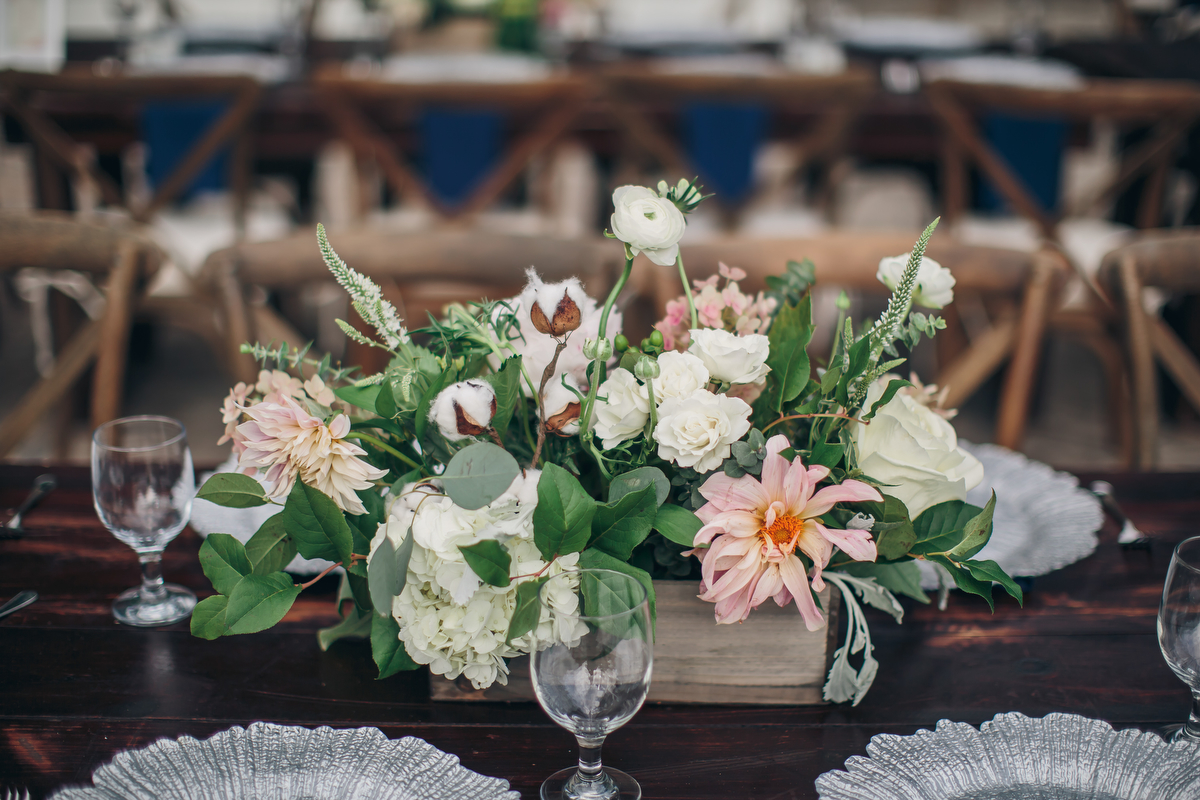 Rustic Romantic Navy and Blush Wedding via TheELD.com