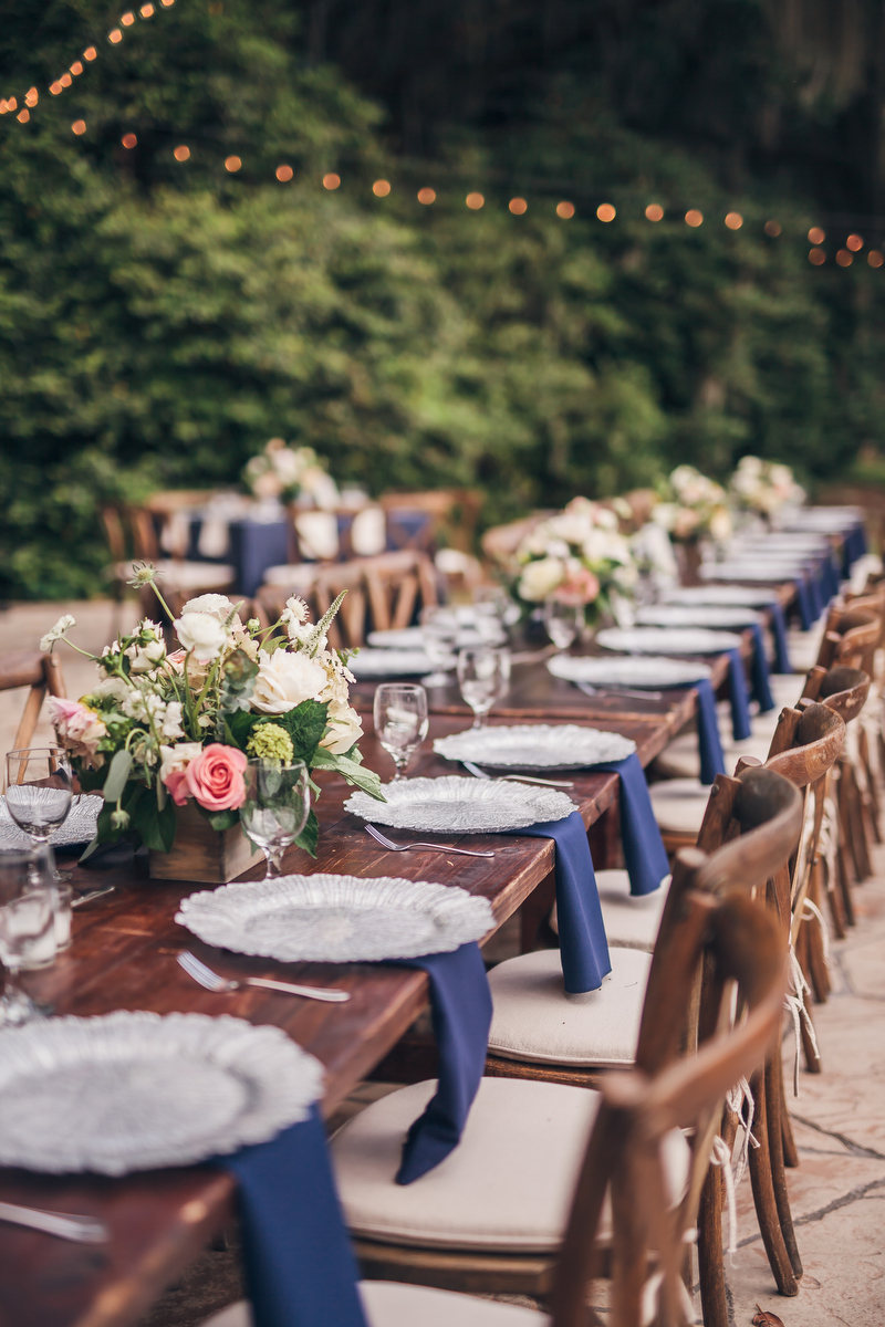 Rustic Romantic Navy and Blush Wedding via TheELD.com