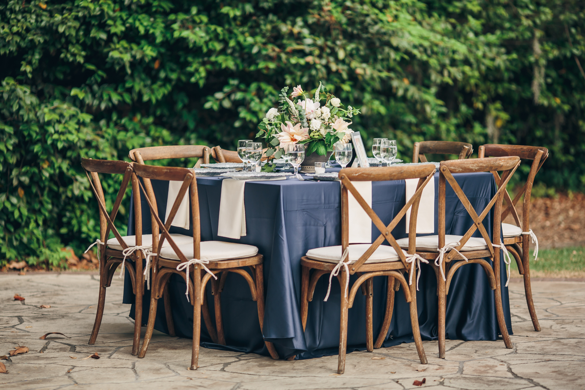 Rustic Romantic Navy and Blush Wedding via TheELD.com