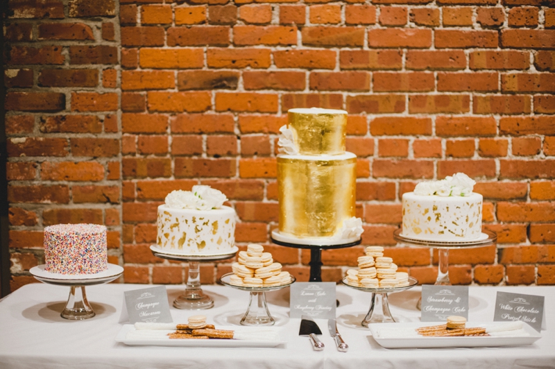 Elegant Gold & White Seattle Wedding via TheELD.com