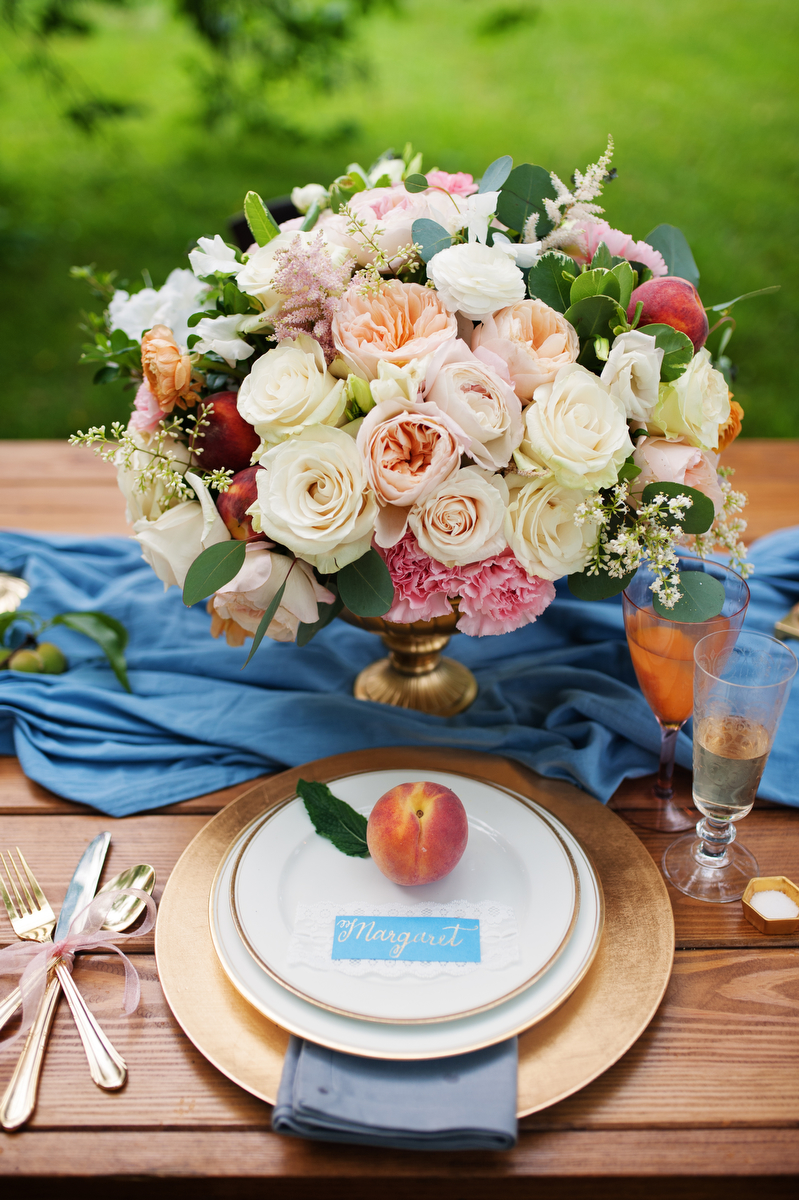 Vintage Peach Southern Wedding Ideas via TheELD.com