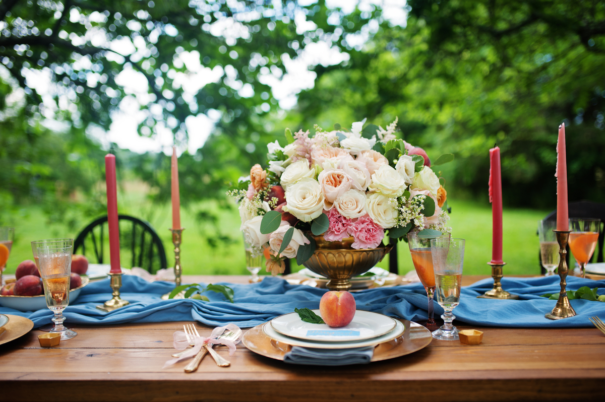 Vintage Peach Southern Wedding Ideas via TheELD.com