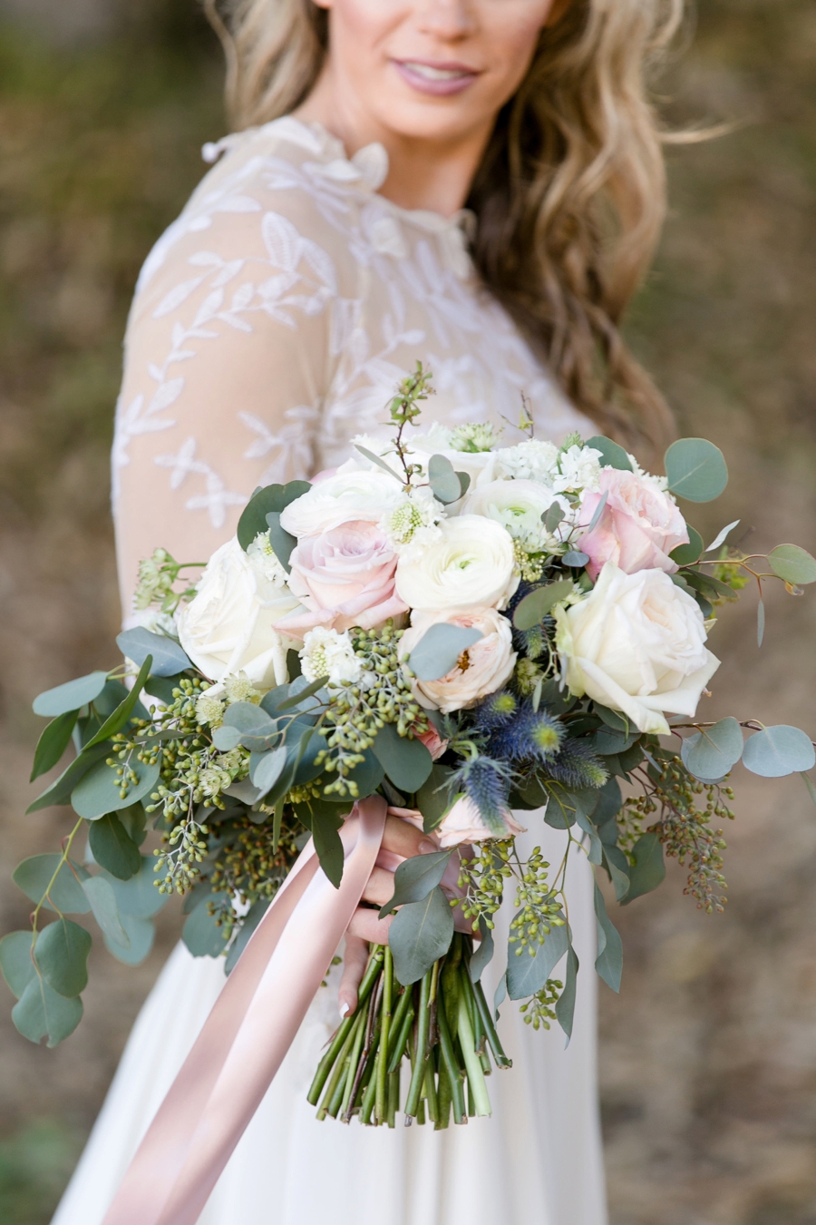 Whimsical Romantic Blush and Blue Wedding Ideas via TheELD.com