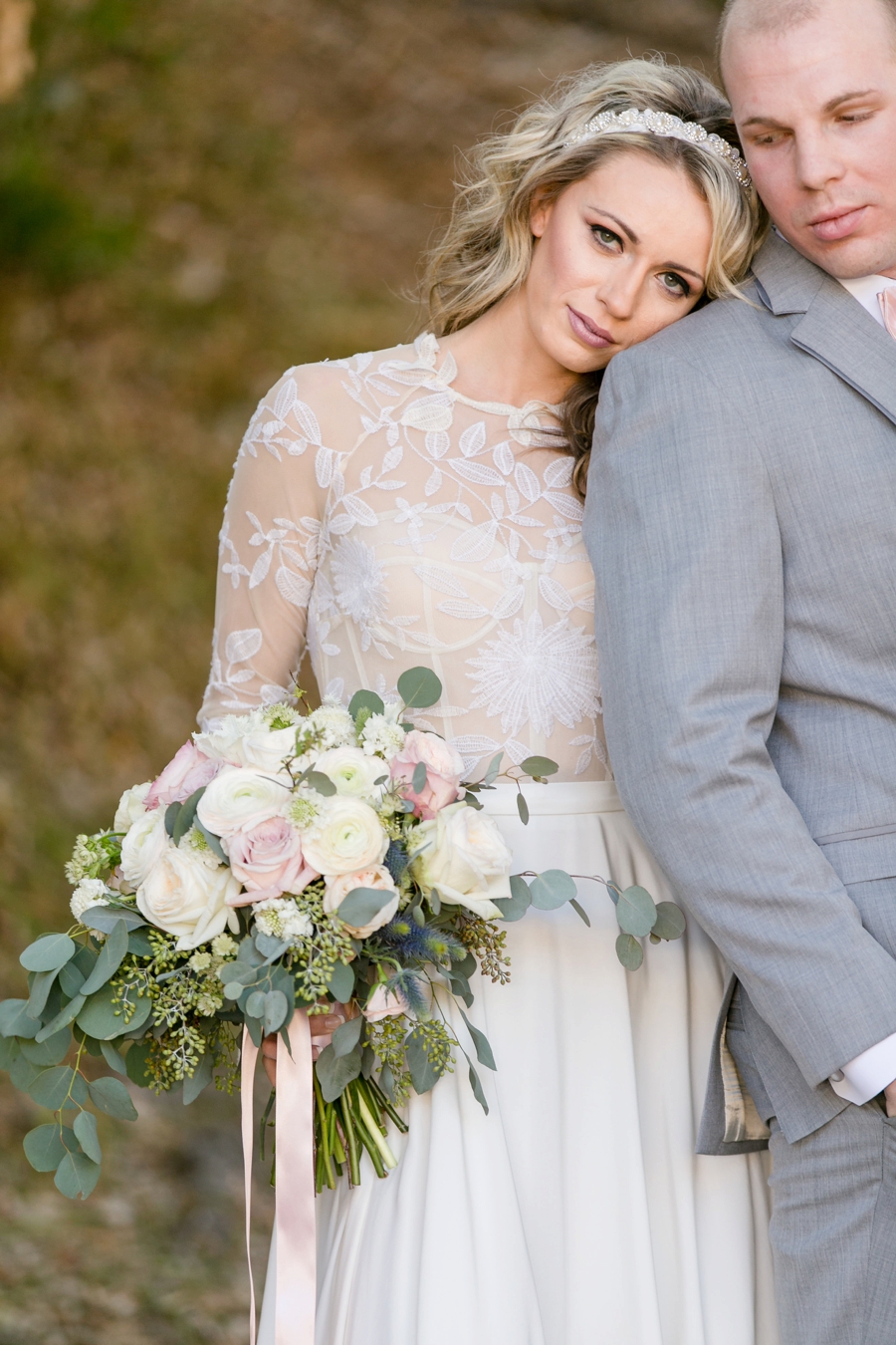 Whimsical Romantic Blush and Blue Wedding Ideas via TheELD.com