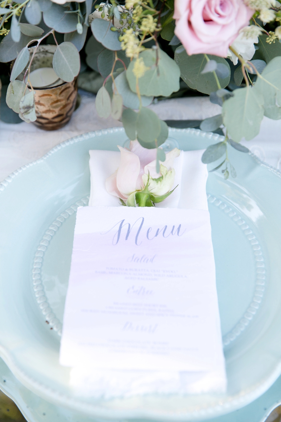 Whimsical Romantic Blush and Blue Wedding Ideas via TheELD.com