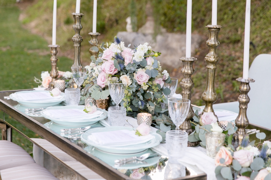 Whimsical Romantic Blush and Blue Wedding Ideas via TheELD.com