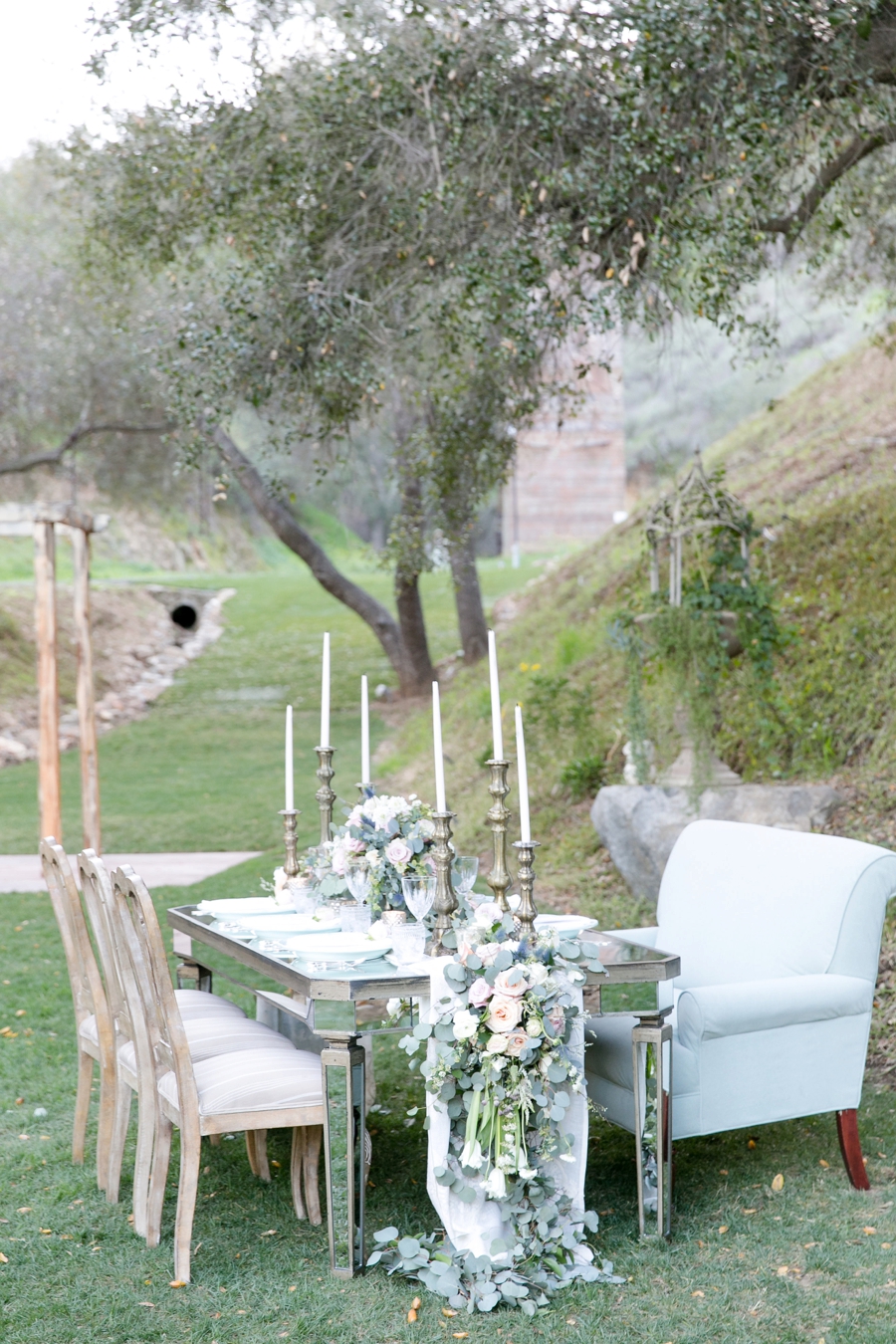 Whimsical Romantic Blush and Blue Wedding Ideas via TheELD.com