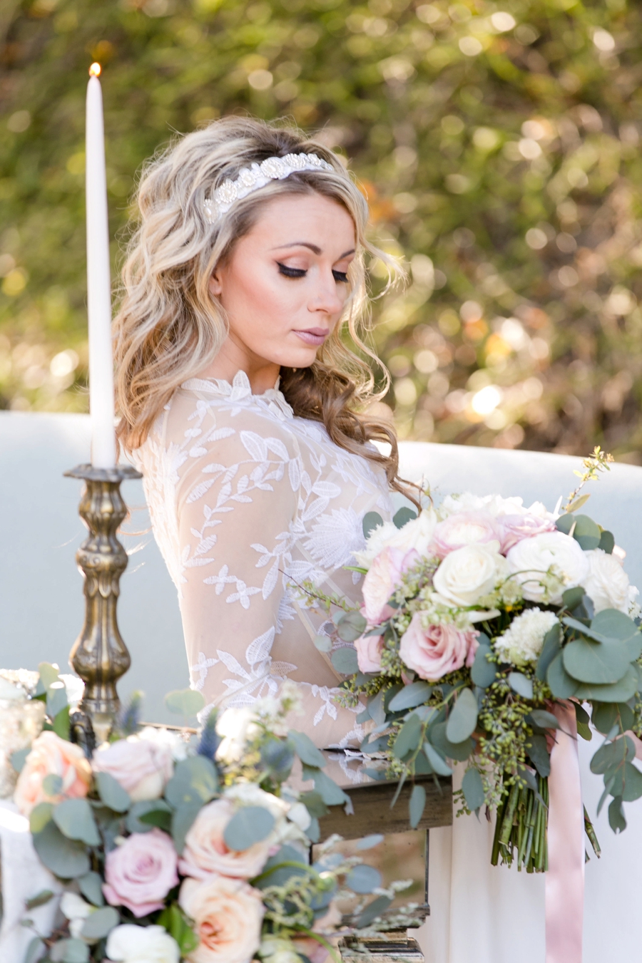 Whimsical Romantic Blush and Blue Wedding Ideas via TheELD.com