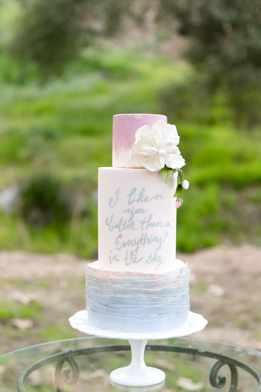 Whimsical Romantic Blush and Blue Wedding Ideas via TheELD.com