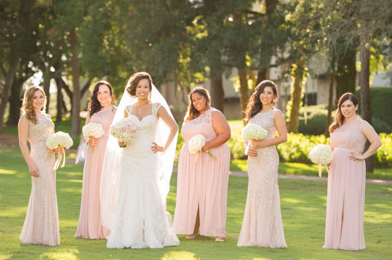 Elegant Blush & Gold Florida Wedding via TheELD.com