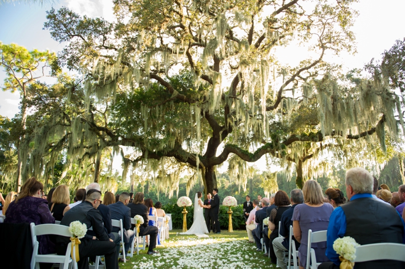 Elegant Blush & Gold Florida Wedding via TheELD.com