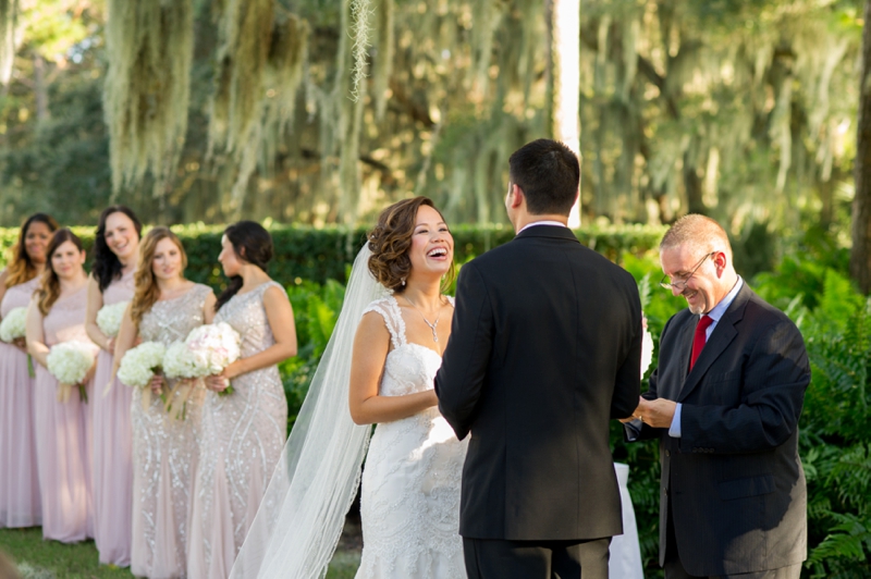Elegant Blush & Gold Florida Wedding via TheELD.com